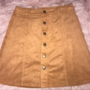 Mossimo Supply Co Walnut Brown ButtonUp Mini Skirt